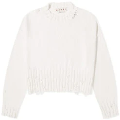 Marni Dishevelled Cotton Gauge Crew Knit