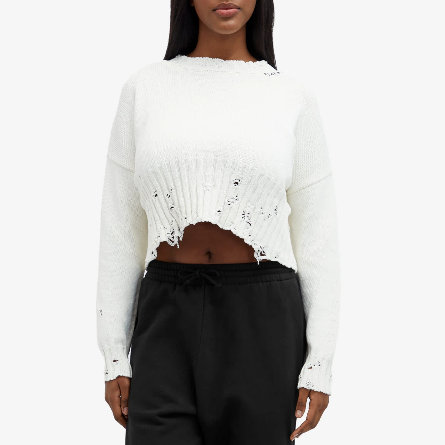 Marni Dishevelled Cotton Gauge Crew Knit 4 Marni Dishevelled Cotton Gauge Crew Knit - Image 2