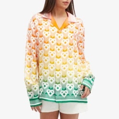 Casablanca Heart Monogram Silk Long Sleeve Shirt -Vibrant Vogue 29 04 2024 JD U WS24 SH 006 02 6 1