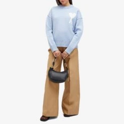 AMI Paris Off White Big ADC Crew Jumper -Vibrant Vogue 29 04 24 LS UKS006 018 843 m8 1