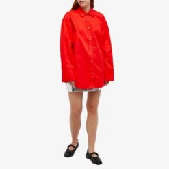 Stine Goya Mia Cotton Shirt -Vibrant Vogue 29 06 2023 JD SG5142 RED m8 1