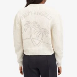 Palm Angels Monogram Stud Sweater 9 Palm Angels Monogram Stud Sweater -Vibrant Vogue 30 01 2024 BLR PWHE061R24KNI0010372 7 1