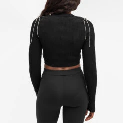 Off-White Outline Crop Cardigan -Vibrant Vogue 31 01 24 NS OWHB029C99KNI0011017 7 1