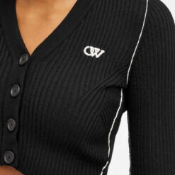 Off-White Outline Crop Cardigan -Vibrant Vogue 31 01 24 NS OWHB029C99KNI0011017 9 1